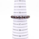 Chrome Hearts CH Plus Cross Ball Garnet 0.4"" Bead Bracelet Ag925 Auth 143053M-16