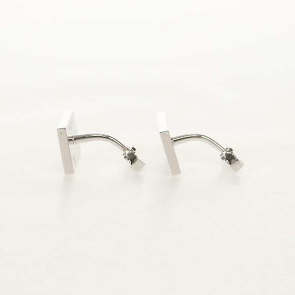 LOUIS VUITTON Damier Classic Car Bouton de Manchette Cuffs Ag925 LV Auth 143055M