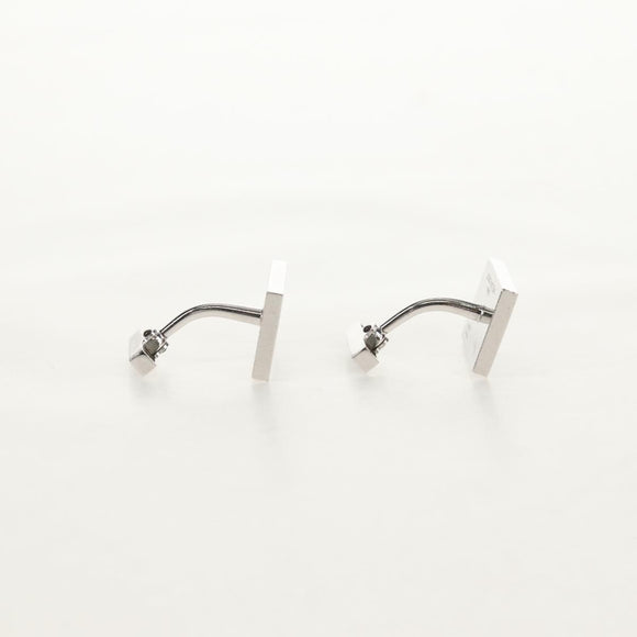 LOUIS VUITTON Damier Classic Car Bouton de Manchette Cuffs Ag925 LV Auth 143055M