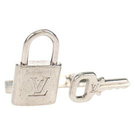 LOUIS VUITTON Bouton De Manchette Cadena Eclet Padlock Ag925 Silver Auth 143056M