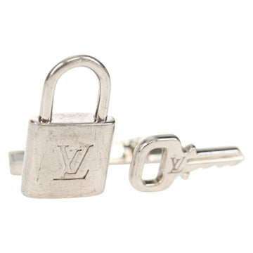 LOUIS VUITTON Bouton De Manchette Cadena Eclet Padlock Ag925 Silver Auth 143056M
