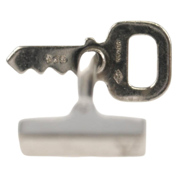 LOUIS VUITTON Bouton De Manchette Cadena Eclet Padlock Ag925 Silver Auth 143056M