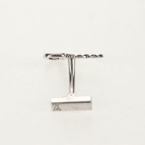 LOUIS VUITTON Bouton De Manchette Cadena Eclet Padlock Ag925 Silver Auth 143056M