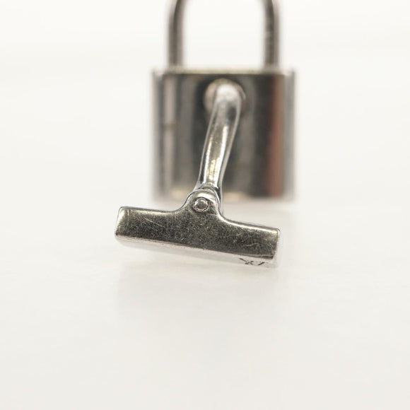 LOUIS VUITTON Bouton De Manchette Cadena Eclet Padlock Ag925 Silver Auth 143056M