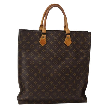 LOUIS VUITTON Monogram Sac Plat Hand Bag M51140 LV Auth 143075