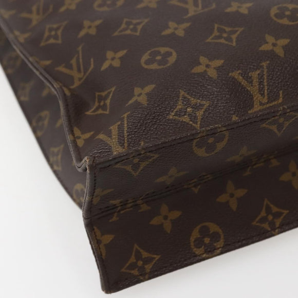 LOUIS VUITTON Monogram Sac Plat Hand Bag M51140 LV Auth 143075