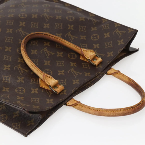 LOUIS VUITTON Monogram Sac Plat Hand Bag M51140 LV Auth 143075