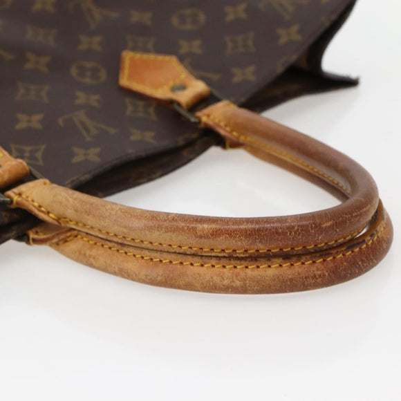 LOUIS VUITTON Monogram Sac Plat Hand Bag M51140 LV Auth 143075