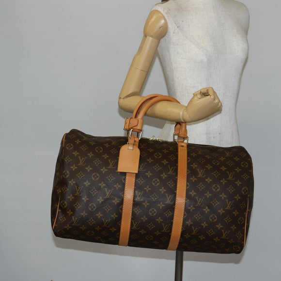 LOUIS VUITTON Monogram Keepall 50 Boston Bag M41426 LV Auth 143078