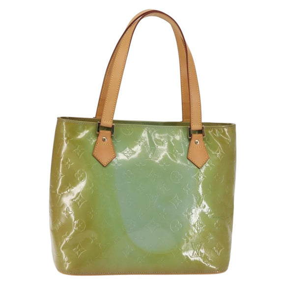 LOUIS VUITTON Monogram Vernis Houston Hand Bag Baby Blue M91005 LV Auth 143080