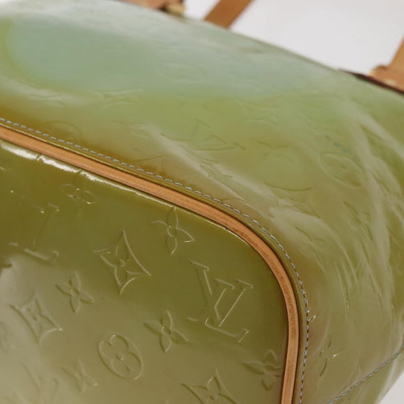 LOUIS VUITTON Monogram Vernis Houston Hand Bag Baby Blue M91005 LV Auth 143080