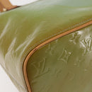 LOUIS VUITTON Monogram Vernis Houston Hand Bag Baby Blue M91005 LV Auth 143080-14