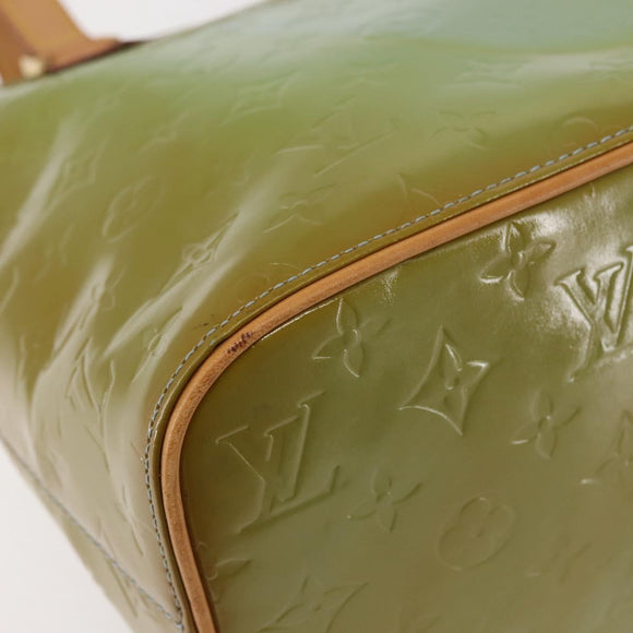 LOUIS VUITTON Monogram Vernis Houston Hand Bag Baby Blue M91005 LV Auth 143080