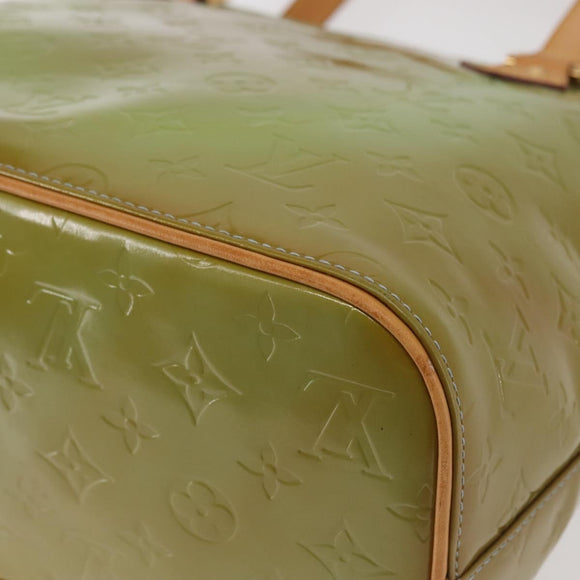 LOUIS VUITTON Monogram Vernis Houston Hand Bag Baby Blue M91005 LV Auth 143080