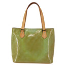 LOUIS VUITTON Monogram Vernis Houston Hand Bag Baby Blue M91005 LV Auth 143080-2