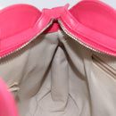 Salvatore Ferragamo Gancini Shoulder Bag Raffia Pink Silver Auth 143084-22