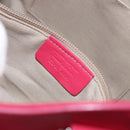 Salvatore Ferragamo Gancini Shoulder Bag Raffia Pink Silver Auth 143084-11