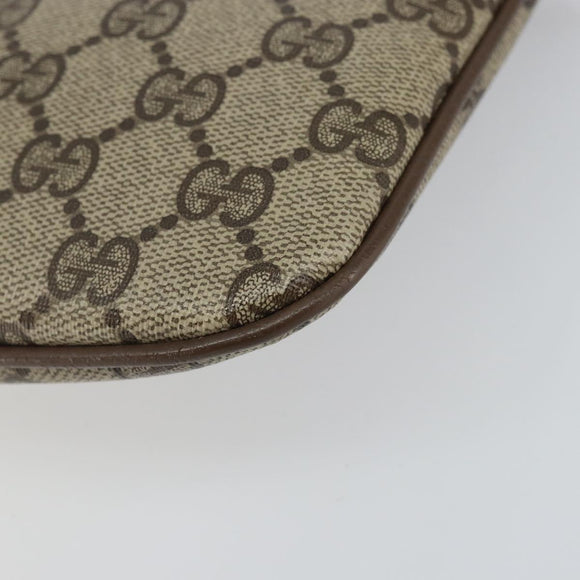 GUCCI GG Supreme Web Sherry Line Shoulder Bag PVC Beige 98 02 047 Auth 143088