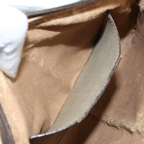 GUCCI GG Supreme Web Sherry Line Shoulder Bag PVC Beige 98 02 047 Auth 143088