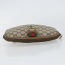 GUCCI GG Supreme Web Sherry Line Shoulder Bag PVC Beige 98 02 047 Auth 143088-5