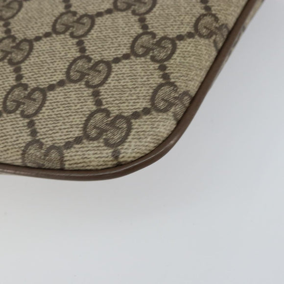 GUCCI GG Supreme Web Sherry Line Shoulder Bag PVC Beige 98 02 047 Auth 143088