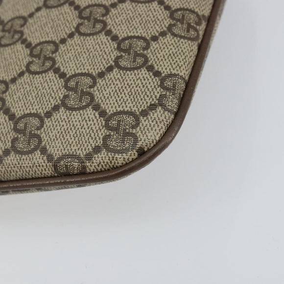 GUCCI GG Supreme Web Sherry Line Shoulder Bag PVC Beige 98 02 047 Auth 143088