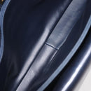 BALLY Chain Shoulder Bag Leather Navy Gold Auth 143089-11