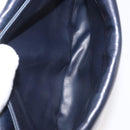 BALLY Chain Shoulder Bag Leather Navy Gold Auth 143089-21