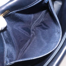 BALLY Chain Shoulder Bag Leather Navy Gold Auth 143089-12