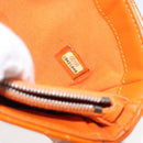 CHANEL Matelasse Pouch Patent leather Orange CC Auth 143091-11