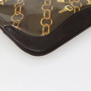 LOUIS VUITTON Monogram Charm Pochette Plat Coin Purse Brown LV Auth 143092-16
