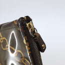 LOUIS VUITTON Monogram Charm Pochette Plat Coin Purse Brown LV Auth 143092-8