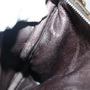 LOUIS VUITTON Monogram Charm Pochette Plat Coin Purse Brown LV Auth 143092-12