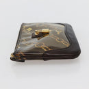LOUIS VUITTON Monogram Charm Pochette Plat Coin Purse Brown LV Auth 143092-3