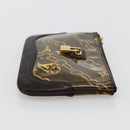 LOUIS VUITTON Monogram Charm Pochette Plat Coin Purse Brown LV Auth 143092-4
