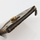 LOUIS VUITTON Monogram Charm Pochette Plat Coin Purse Brown LV Auth 143092-5