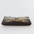 LOUIS VUITTON Monogram Charm Pochette Plat Coin Purse Brown LV Auth 143092-6