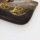 LOUIS VUITTON Monogram Charm Pochette Plat Coin Purse Brown LV Auth 143092-7