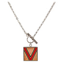 LOUIS VUITTON PandantifV Necklace metal Silver M65363 LV Auth 143094-1