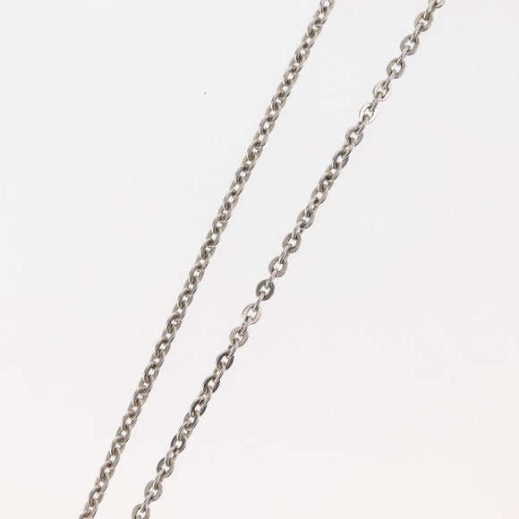 LOUIS VUITTON PandantifV Necklace metal Silver M65363 LV Auth 143094