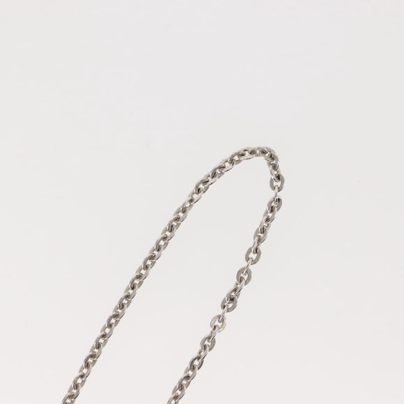 LOUIS VUITTON PandantifV Necklace metal Silver M65363 LV Auth 143094