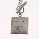 LOUIS VUITTON PandantifV Necklace metal Silver M65363 LV Auth 143094-14