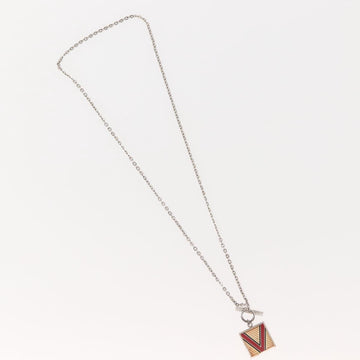 LOUIS VUITTON PandantifV Necklace metal Silver M65363 LV Auth 143094 - 0