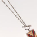 LOUIS VUITTON PandantifV Necklace metal Silver M65363 LV Auth 143094-4