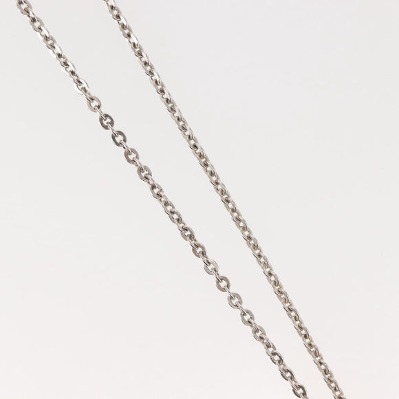 LOUIS VUITTON PandantifV Necklace metal Silver M65363 LV Auth 143094