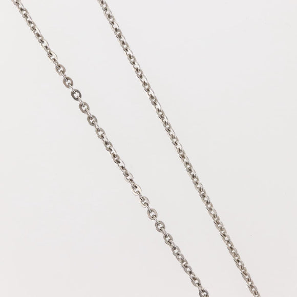 LOUIS VUITTON PandantifV Necklace metal Silver M65363 LV Auth 143094