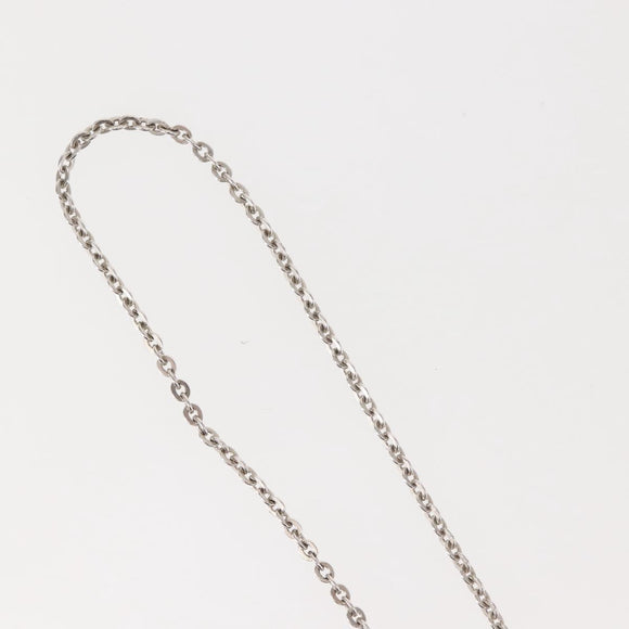 LOUIS VUITTON PandantifV Necklace metal Silver M65363 LV Auth 143094