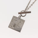 LOUIS VUITTON PandantifV Necklace metal Silver M65363 LV Auth 143094-9