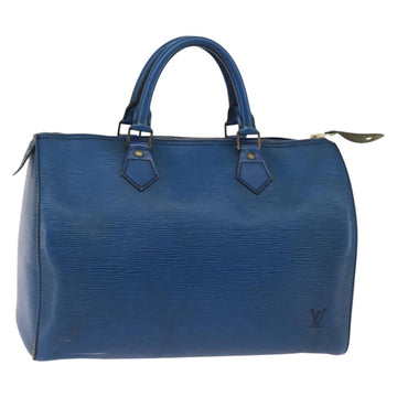 LOUIS VUITTON Epi Speedy 30 Hand Bag Toledo Blue M43005 LV Auth 143100