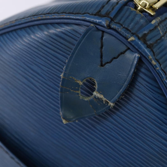 LOUIS VUITTON Epi Speedy 30 Hand Bag Toledo Blue M43005 LV Auth 143100